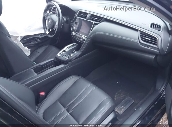 19XZE4F91ME001032 2021 HONDA INSIGHT Black Widok wnętrza z przodu