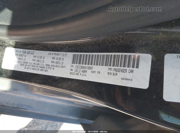 1C3CCCBB4GN158007 2016 CHRYSLER 200 Черный Вид подкапотного пространства