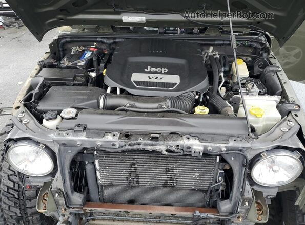 1C4BJWDG6GL163843 2016 JEEP WRANGLER Green ძრავის განყოფილების ხედი