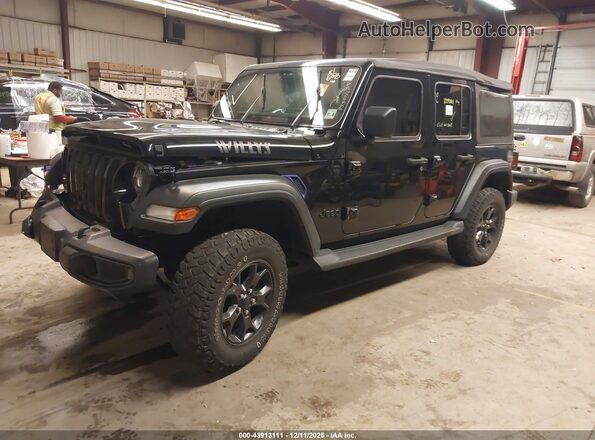 1C4HJXDN3MW744726 2021 JEEP WRANGLER UNLIMITED Black Vista tres cuartos delantera izquierda
