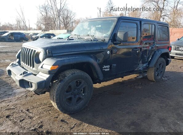 1C4HJXDN4KW593179 2019 JEEP WRANGLER UNLIMITED Черный Передняя левая четверть