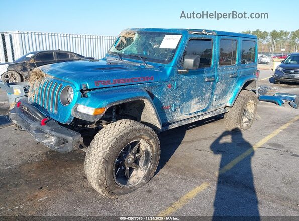 1C4HJXFN0LW134956 2020 JEEP WRANGLER UNLIMITED Teal Przód lewy