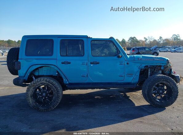 1C4HJXFN0LW134956 2020 JEEP WRANGLER UNLIMITED Teal Widok wnętrza z tyłu