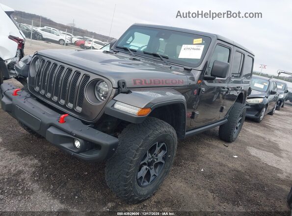1C4HJXFN1KW514385 2019 JEEP WRANGLER UNLIMITED Gray Առջևի ձախ երեք քառորդ տեսարան