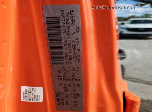 1C4HJXFN8LW262202 2020 JEEP WRANGLER Orange VIN կոդի պիտակի տեսք