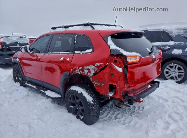 1C4PJMBS0HW584121 2017 JEEP CHEROKEE Red Задня ліва чверть