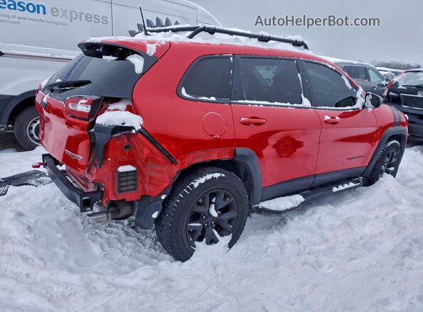 1C4PJMBS0HW584121 2017 JEEP CHEROKEE Red Задня права чверть