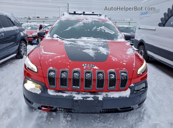 1C4PJMBS0HW584121 2017 JEEP CHEROKEE Red Вид спереду