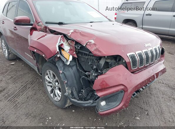 1C4PJMLB9KD182518 2019 JEEP CHEROKEE Темно-бордовый Вид спереди