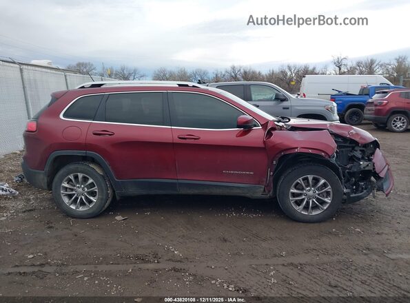 1C4PJMLB9KD182518 2019 JEEP CHEROKEE Темно-бордовый Вид задней части салона