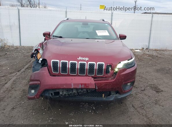 1C4PJMLB9KD182518 2019 JEEP CHEROKEE Темно-бордовый Вид щитка приборов