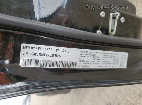 1C4PJMMX4ND553535 2022 JEEP CHEROKEE Черный Вид наклейки с VIN-кодом