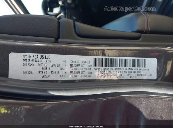 1C4RJFBG4GC426851 2016 JEEP GRAND CHEROKEE Gray Вид підкапотного простору