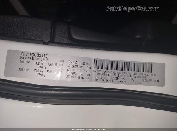 1C4RJFCG8JC214654 2018 JEEP GRAND CHEROKEE White 