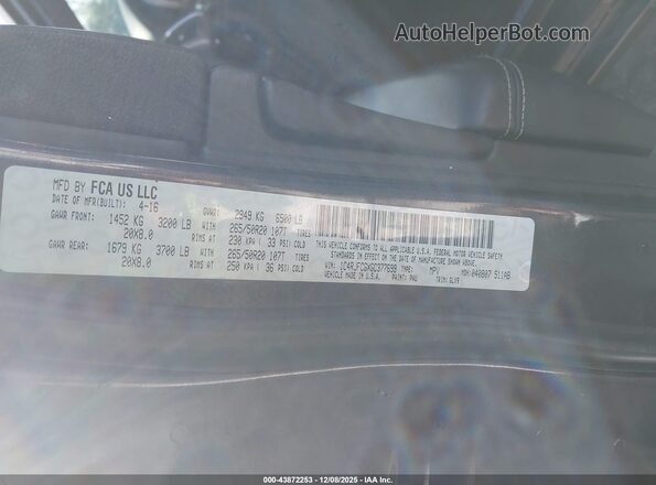 1C4RJFCGXGC377699 2016 JEEP GRAND CHEROKEE Серый Вид подкапотного пространства