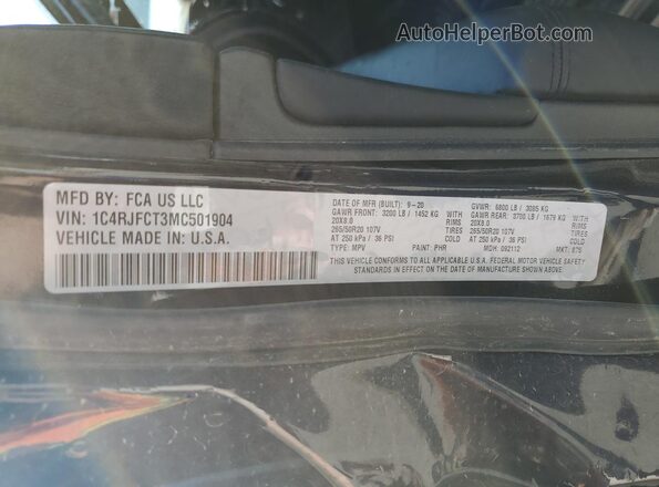 1C4RJFCT3MC501904 2021 JEEP GRAND Синий 