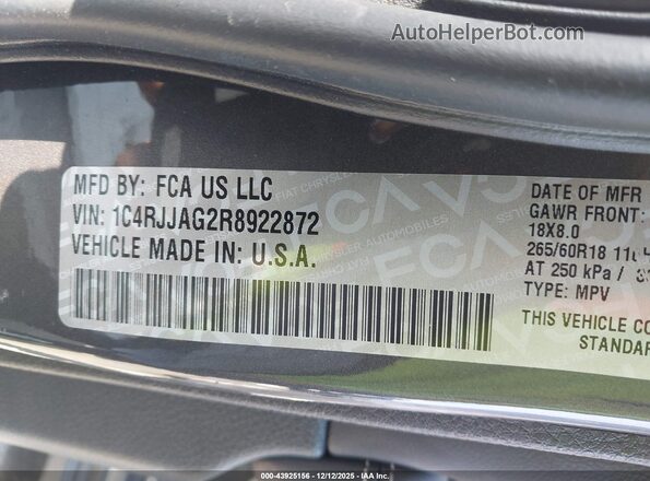1C4RJJAG2R8922872 2024 JEEP GRAND CHEROKEE L Серый Вид подкапотного пространства