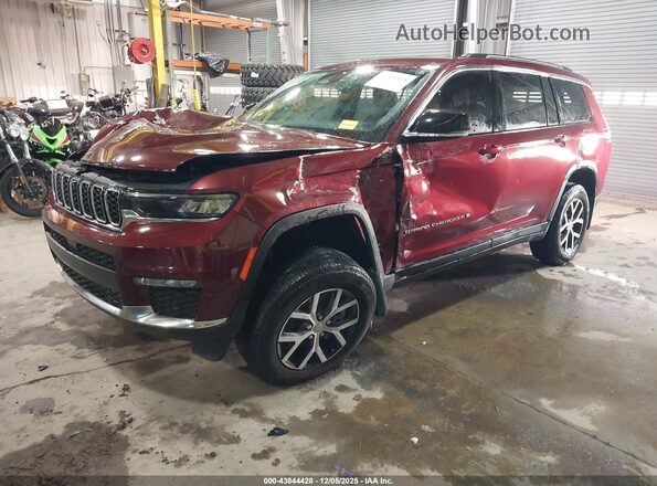 1C4RJKBG5P8854150 2023 JEEP GRAND CHEROKEE L Burgundy წინა მარცხენა ხედი სამი მეოთხედიდან