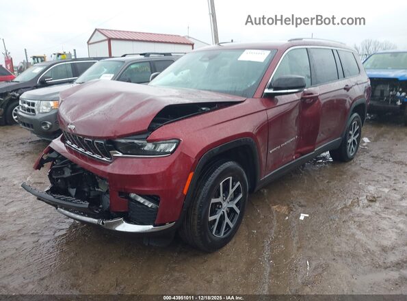 1C4RJKBG6P8863245 2023 JEEP GRAND CHEROKEE L Red Առջևի ձախ երեք քառորդ տեսարան