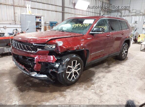 1C4RJKBG9P8790324 2023 JEEP GRAND CHEROKEE L Темно-бордовый Передняя левая четверть