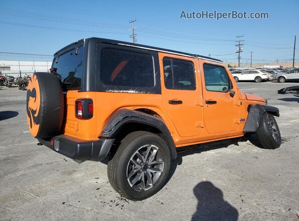 1C4RJXN60SW595359 2025 JEEP WRANGLER Orange Rear right
