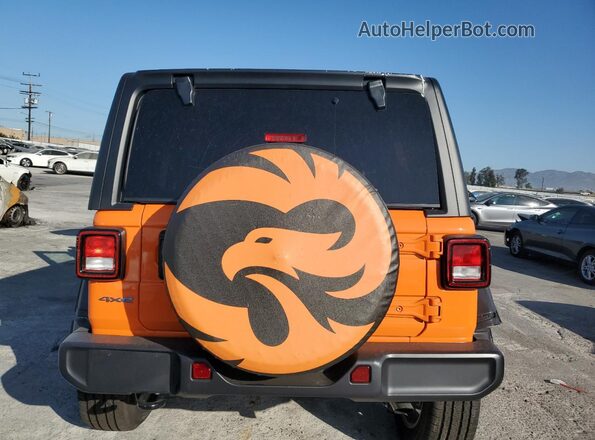 1C4RJXN60SW595359 2025 JEEP WRANGLER Orange Rear view