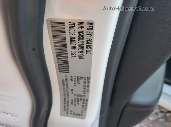 1C4SDJCT0NC191000 2022 DODGE DURANGO White Widok wnętrza 360 stopni