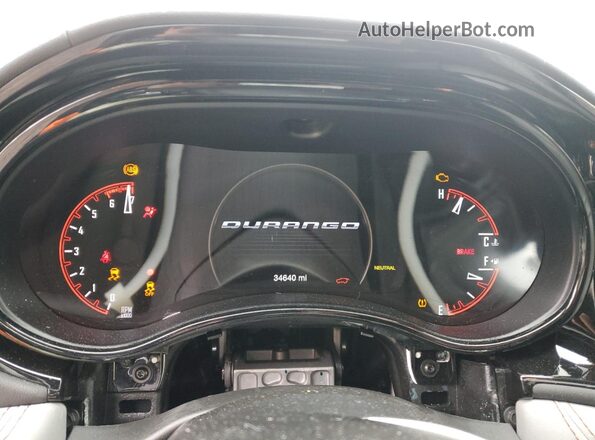 1C4SDJCT1NC133767 2022 DODGE DURANGO Black Vista del cuadro de instrumentos