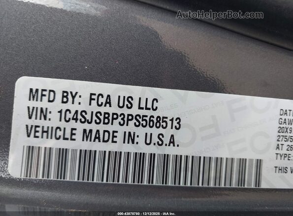 1C4SJSBP3PS568513 2023 JEEP WAGONEER L Серый Вид подкапотного пространства