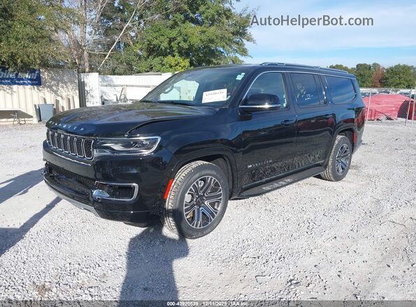 1C4SJSBP4SS523461 2025 JEEP WAGONEER L Black Առջևի ձախ երեք քառորդ տեսարան