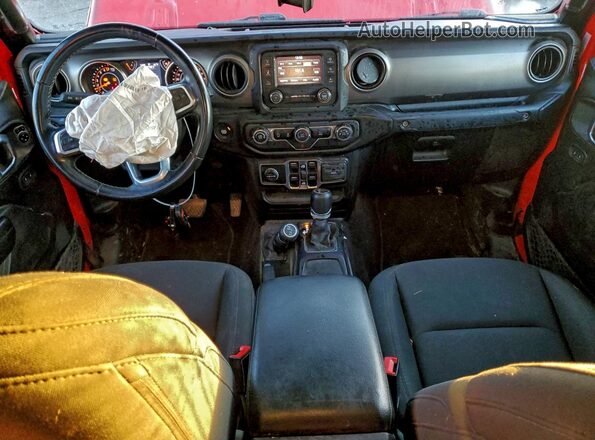 1C6HJTAG1LL126505 2020 JEEP GLADIATOR Red Widok deski rozdzielczej