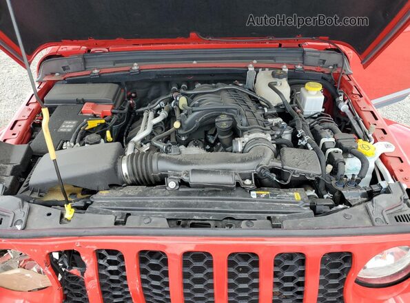 1C6HJTAG1PL571476 2023 JEEP GLADIATOR Red Вид підкапотного простору