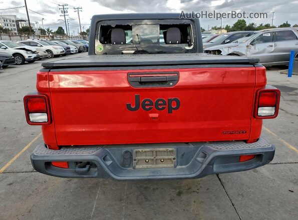 1C6HJTAG5LL159717 2020 JEEP GLADIATOR Red Widok z tyłu