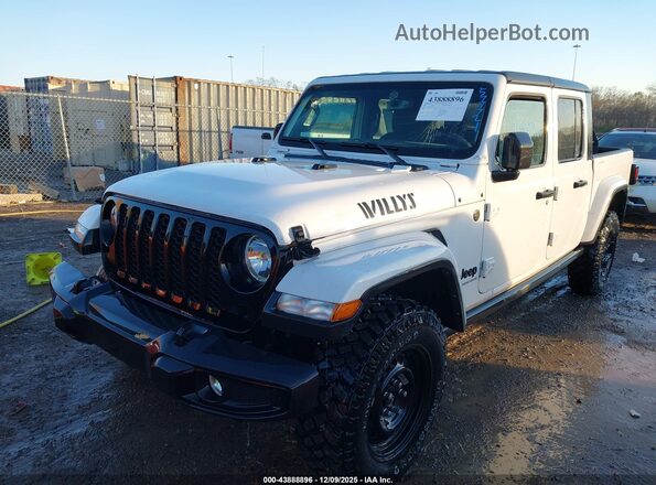1C6HJTAG7PL577721 2023 JEEP GLADIATOR White წინა მარცხენა ხედი სამი მეოთხედიდან