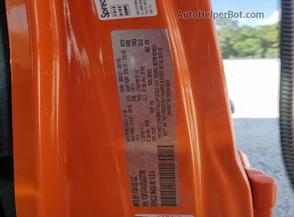 1C6PJTAG8SL537796 2025 JEEP GLADIATOR Orange Вид наклейки з VIN-кодом