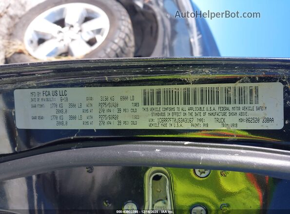 1C6RR7FT0JS343167 2018 RAM 1500 Черный Вид подкапотного пространства