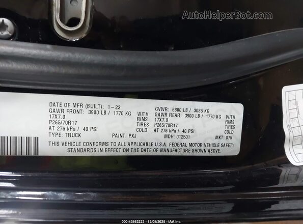 1C6RR7LGXPS517620 2023 RAM 1500 CLASSIC Black ძრავის განყოფილების ხედი