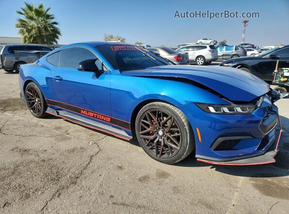 1FA6P8TH2R5114397 2024 FORD MUSTANG Blue Przód prawy