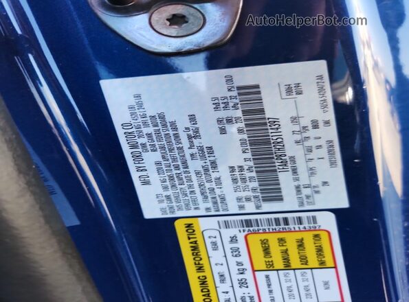 1FA6P8TH2R5114397 2024 FORD MUSTANG Blue Widok komory silnika