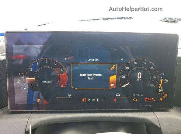 1FA6P8TH7R5119482 2024 FORD MUSTANG Blue Instrument cluster view