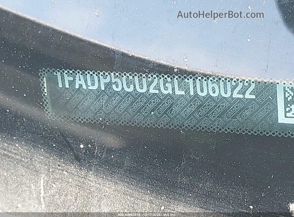 1FADP5CU2GL106022 2016 FORD C-MAX ENERGI Silver ძრავის განყოფილების ხედი