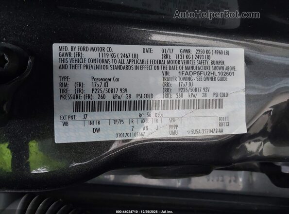 1FADP5FU2HL102601 2017 FORD C-MAX ENERGI Gray Engine compartment view