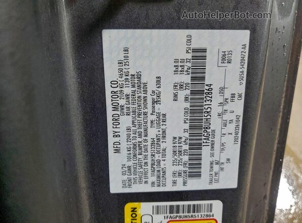 1FAGP8UH5R5132864 2024 FORD MUSTANG Gray Engine compartment view