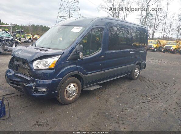 1FDAX9CG4MKA42237 2021 FORD PASSENGER Blue Przód lewy