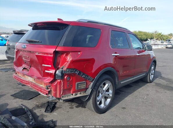 1FM5K7F89GGC23964 2016 FORD FORD EXPLORER Red Trasero derecho