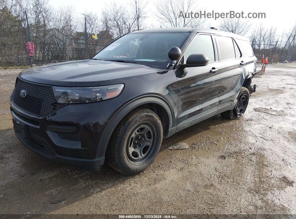 1FM5K8AB7NGA42285 2022 FORD POLICE INTERCEPTOR Black Առջևի ձախ երեք քառորդ տեսարան