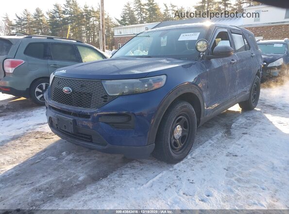 1FM5K8AB8LGA41904 2020 FORD POLICE INTERCEPTOR Blue წინა მარცხენა ხედი სამი მეოთხედიდან