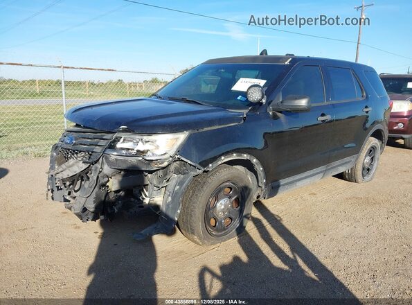 1FM5K8AR1GGA28124 2016 FORD UTILITY POLICE INTERCEPTOR Black Առջևի ձախ երեք քառորդ տեսարան
