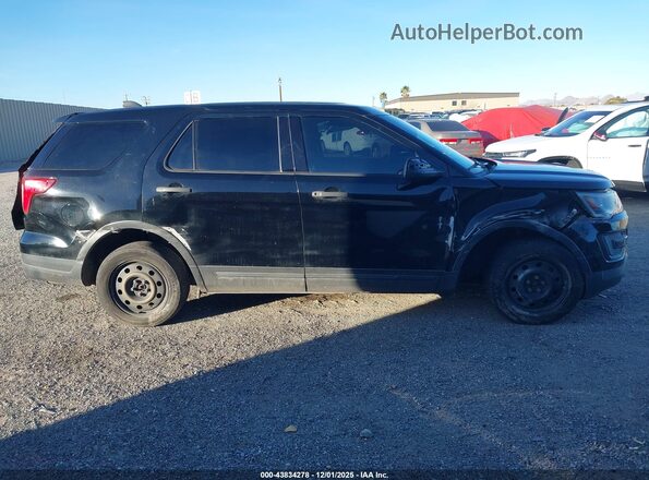 1FM5K8AR2JGA32223 2018 FORD POLICE INTERCEPTOR Black Widok wnętrza z tyłu