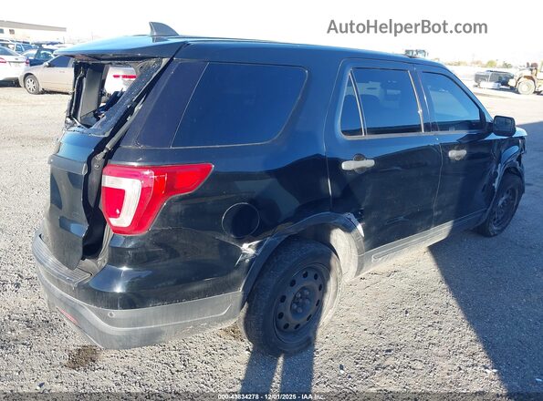 1FM5K8AR2JGA32223 2018 FORD POLICE INTERCEPTOR Black Tył prawy
